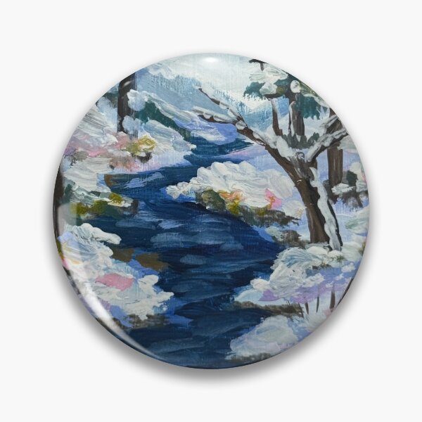 Item preview, Frosty Winter Stream Landscape designed and sold by JustArtSoulUK.