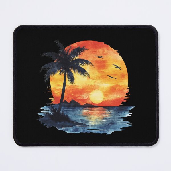 Item preview, Tropical Sunset with Palm Tree designed and sold by virdeiz.