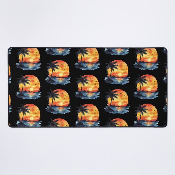 Item preview, Tropical Sunset with Palm Tree designed and sold by virdeiz.