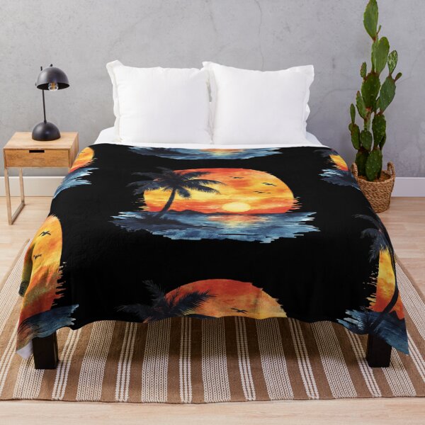 Item preview, Tropical Sunset with Palm Tree designed and sold by virdeiz.