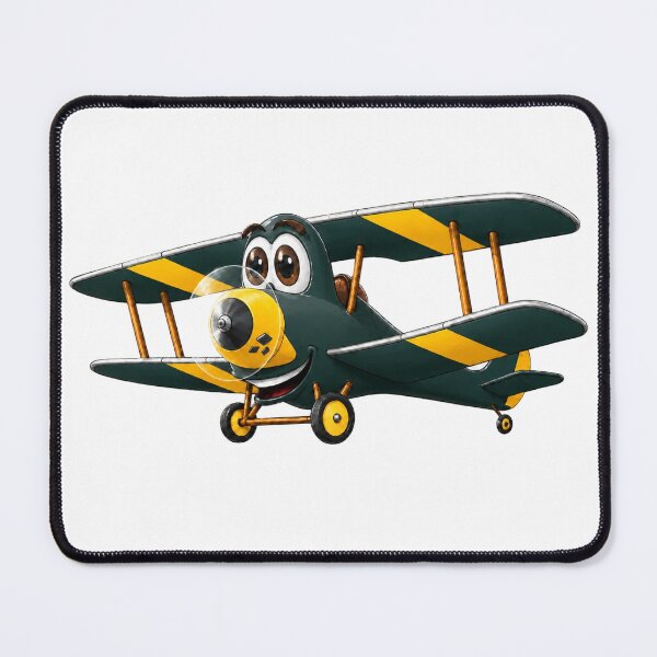 Item preview, Dark Green Gold Biplane Cartoon designed and sold by Scott Hayes.