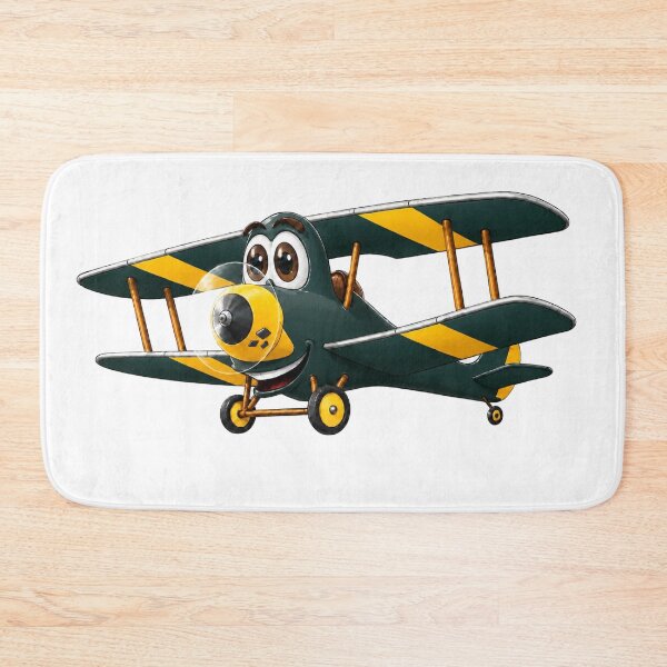 Item preview, Dark Green Gold Biplane Cartoon designed and sold by Scott Hayes.