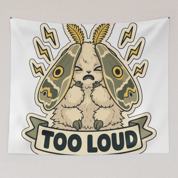 Item preview, Overstimulated Moth | Cute ADHD Creature Neurodivergent Doodle designed and sold by StickyGuys.