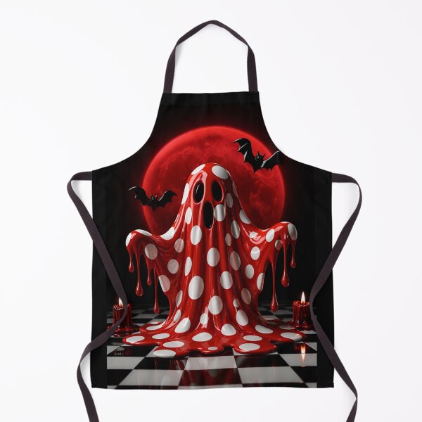 Item preview, Melting Polka Dot Ghost Blood Moon Halloween Pop Art designed and sold by YourColorsWall.