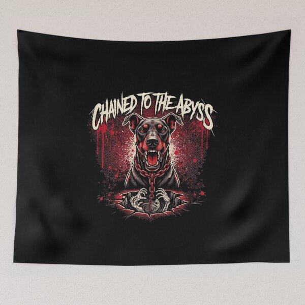 Item preview, Chained To The Abyss Doberman Skeletal Hands Graphic designed and sold by Enea Kelo.