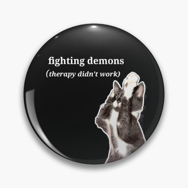 Item preview, Fighting Demons (Therapy Didn't Work) - Black Cat designed and sold by Polax Projects.