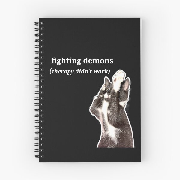 Item preview, Fighting Demons (Therapy Didn't Work) - Black Cat designed and sold by Polax Projects.