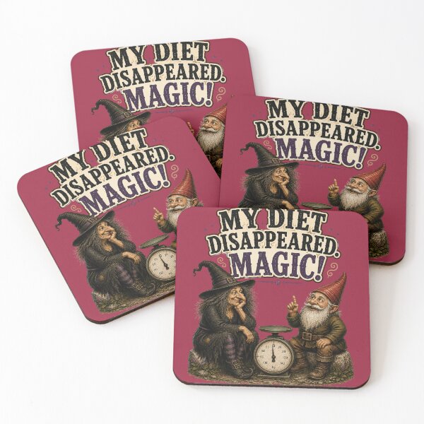 Item preview, My Diet Disappeared. Magic! Funny Witch and Gnome designed and sold by Alpine-Ink.