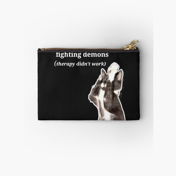 Item preview, Fighting Demons (Therapy Didn't Work) - Black Cat designed and sold by Polax Projects.