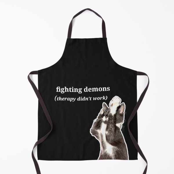 Item preview, Fighting Demons (Therapy Didn't Work) - Black Cat designed and sold by Polax Projects.