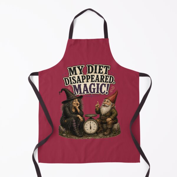 Item preview, My Diet Disappeared. Magic! Funny Witch and Gnome designed and sold by Alpine-Ink.