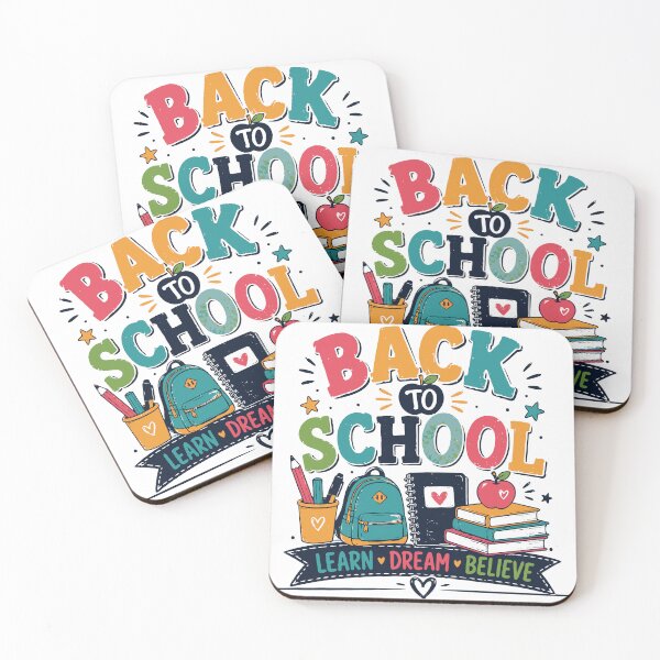 Item preview, Back to School Learn Dream Believe Colorful School Supplies designed and sold by Sunday.Supply.