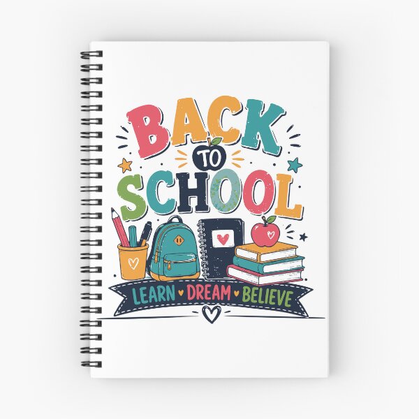 Item preview, Back to School Learn Dream Believe Colorful School Supplies designed and sold by Sunday.Supply.