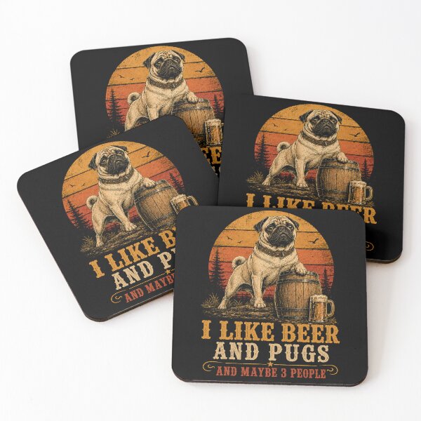 Item preview, I Like Beer and Pug and Maybe 3 People designed and sold by will freed18.