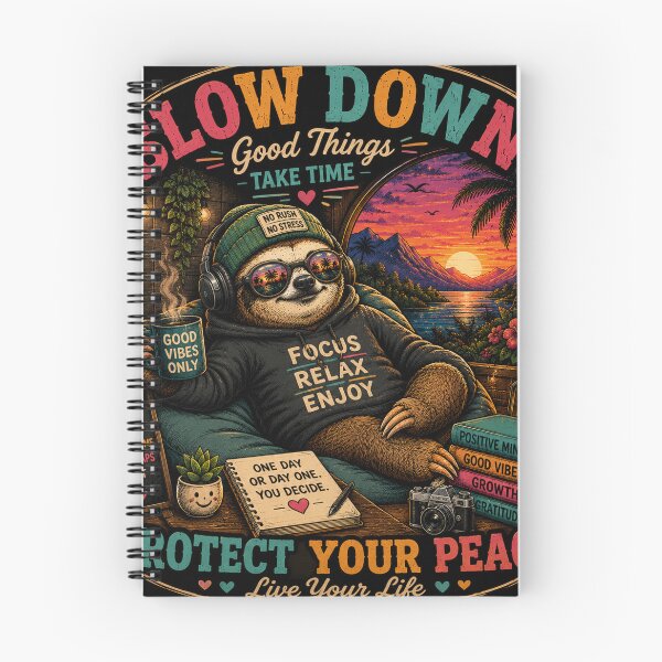 Item preview, Slow Down Good Things Take Time – Relaxed Sloth designed and sold by Molli98.