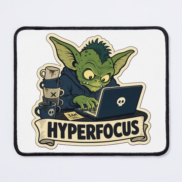 Item preview, Hyperfocus Gremlin | Cute ADHD Creature Neurodivergent Doodle designed and sold by StickyGuys.