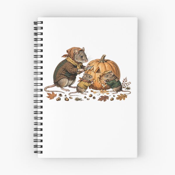 Item preview, Cozy Mice Family Carving Pumpkin Halloween Autumn Mice designed and sold by Neurospicy Trolls.