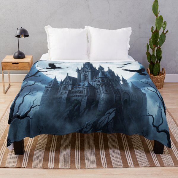 Item preview, Haunted Moon Castle | Gothic Night Fantasy designed and sold by JanjjaSoulInk.