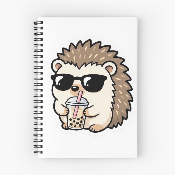 Item preview, Cute Hedgehog Drinking Boba Tea Sunglasses designed and sold by BobaCatDesign.