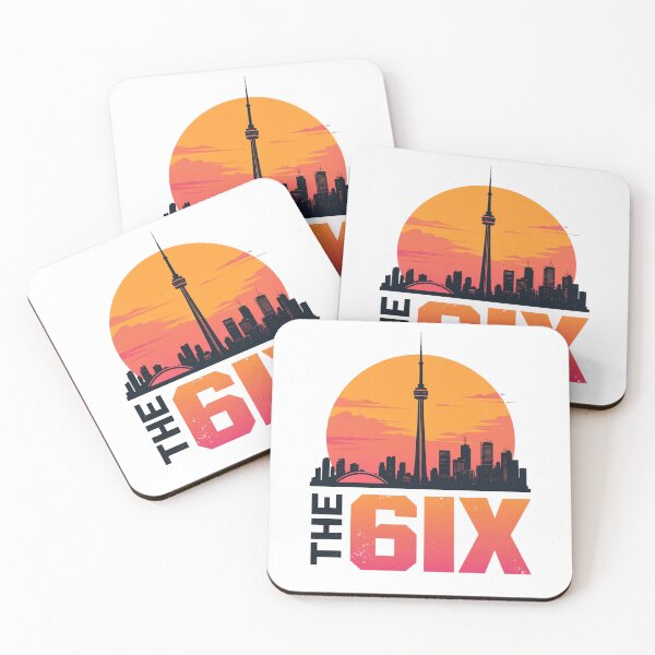 Item preview, Toronto Skyline The 6ix – Modern Minimalist CN Tower Vector – Waterfront Sunset Art designed and sold by bobscraze.
