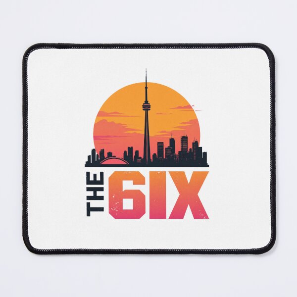 Item preview, Toronto Skyline The 6ix – Modern Minimalist CN Tower Vector – Waterfront Sunset Art designed and sold by bobscraze.