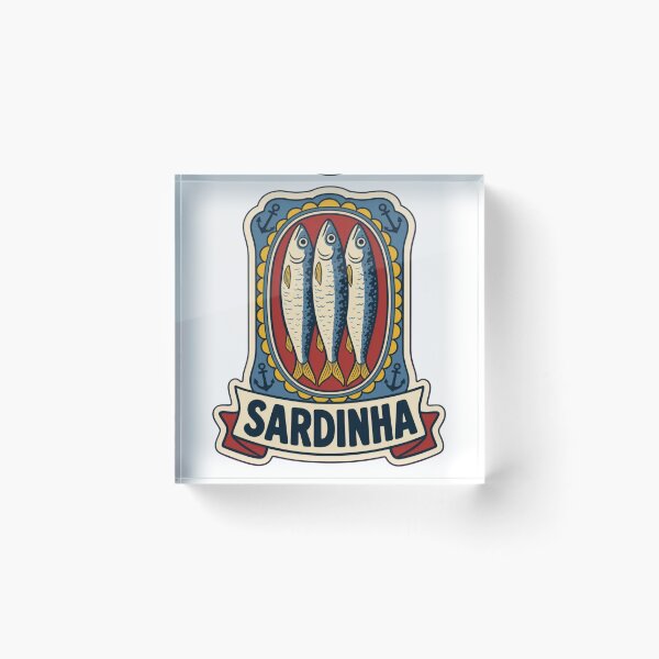 Item preview, Sardinha Lisboa | Retro Portuguese Sardine Tin Vintage Art designed and sold by StickyGuys.