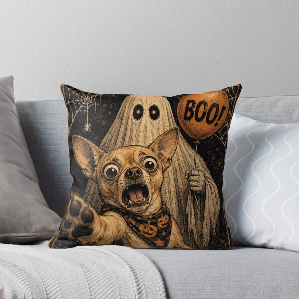 Item preview, Funny Chihuahua Ghost Boo Halloween Selfie Dog Meme designed and sold by will freed18.