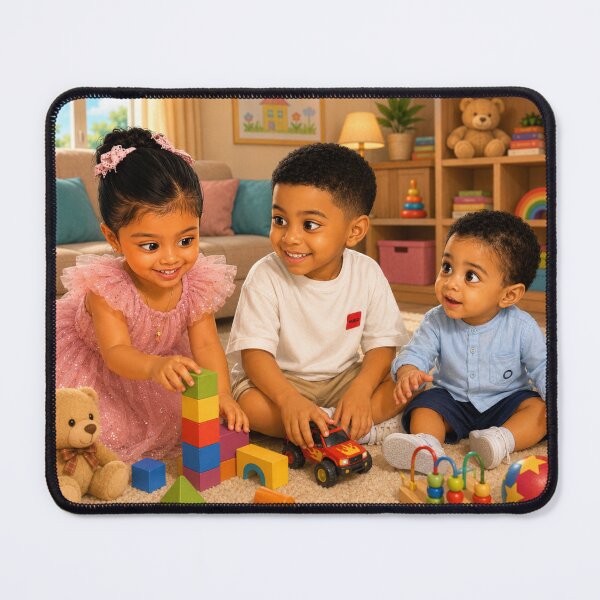 Item preview, Three Siblings Playing Together designed and sold by LumivaraGallery.