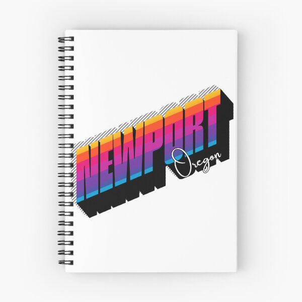 Item preview, Newport Oregon Retro Rainbow 3D Bold Typography Design designed and sold by DonnaRaine.
