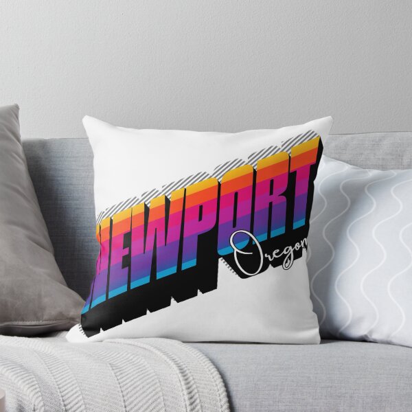 Item preview, Newport Oregon Retro Rainbow 3D Bold Typography Design designed and sold by DonnaRaine.