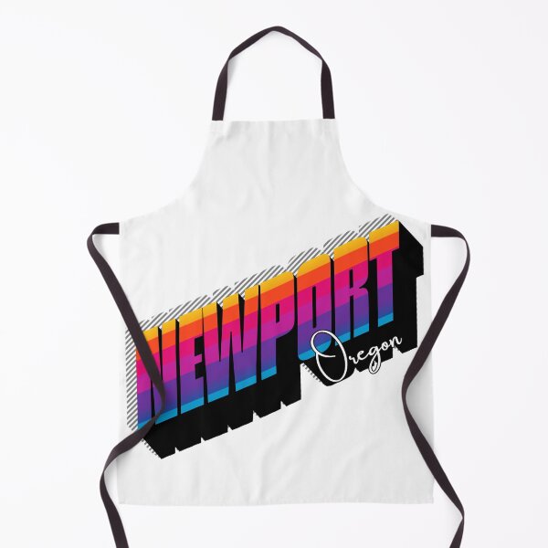 Item preview, Newport Oregon Retro Rainbow 3D Bold Typography Design designed and sold by DonnaRaine.