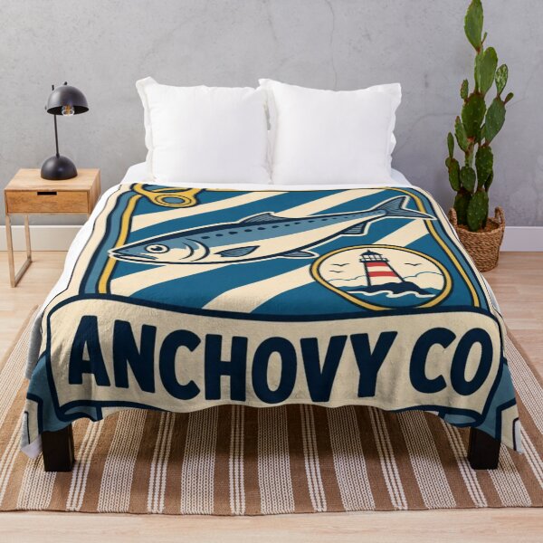 Item preview, Anchovy Co Label | Retro Portuguese Sardine Tin Vintage Art designed and sold by StickyGuys.