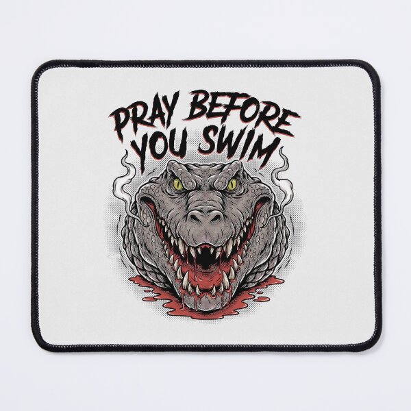 Item preview, Pray Before You Swim Crocodile Fangs Smoke Graphic designed and sold by Enea Kelo.