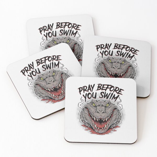 Item preview, Pray Before You Swim Crocodile Fangs Smoke Graphic designed and sold by Enea Kelo.
