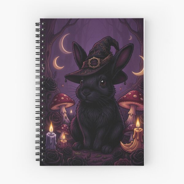 Item preview, Witchy Black Rabbit | Cute Gothic designed and sold by JanjjaSoulInk.