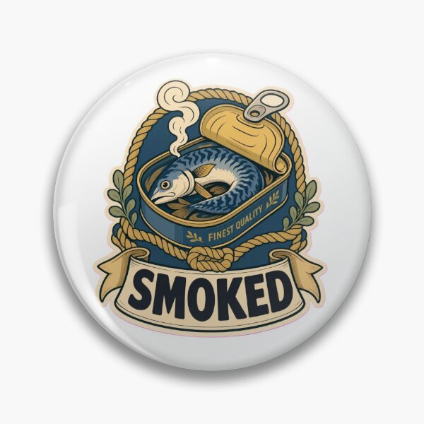 Item preview, Smoked Mackerel Tin | Retro Portuguese Sardine Tin Vintage Art designed and sold by StickyGuys.