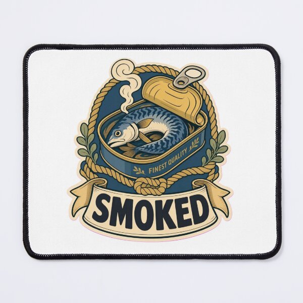 Item preview, Smoked Mackerel Tin | Retro Portuguese Sardine Tin Vintage Art designed and sold by StickyGuys.