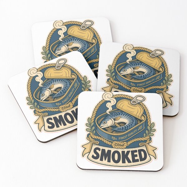 Item preview, Smoked Mackerel Tin | Retro Portuguese Sardine Tin Vintage Art designed and sold by StickyGuys.