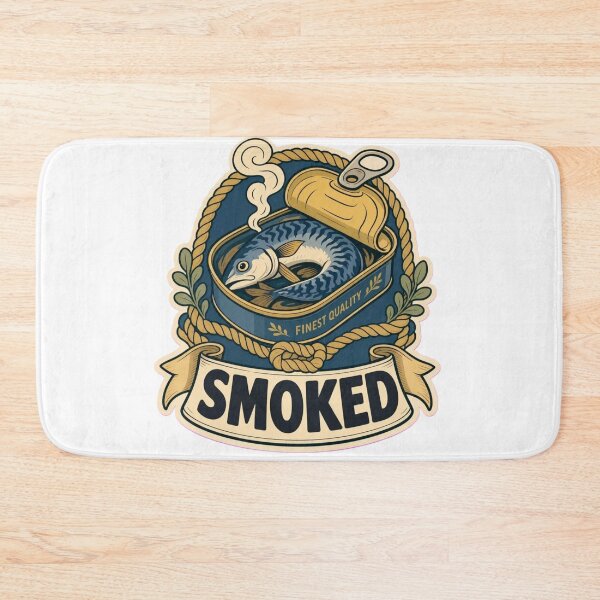 Item preview, Smoked Mackerel Tin | Retro Portuguese Sardine Tin Vintage Art designed and sold by StickyGuys.
