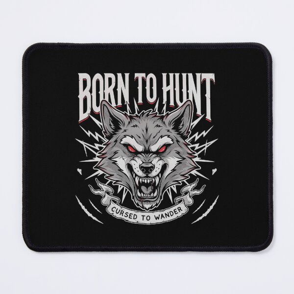 Item preview, Born To Hunt Cursed To Wander Wolf Deathcore Graphic designed and sold by Enea Kelo.