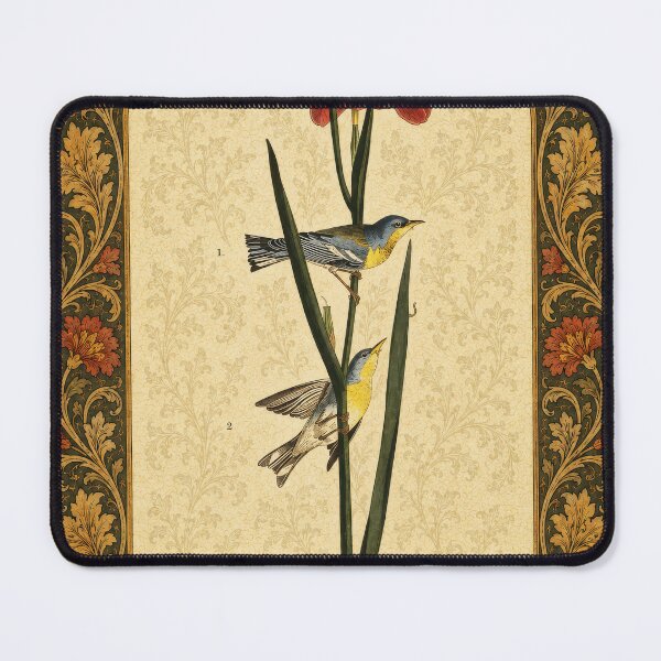 Item preview, Northern Parula (Blue Yellow-Back Warbler) — Audubon Arts & Crafts Bird Print designed and sold by kornkobart.