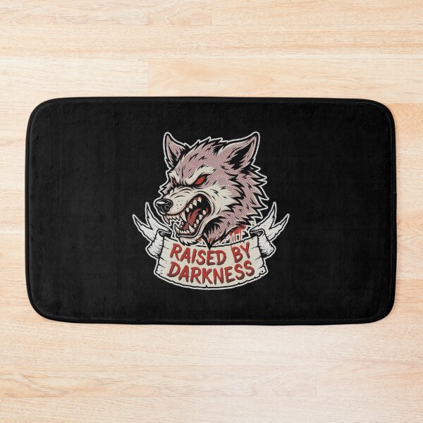 Item preview, Raised By Darkness Snarling Wolf Blood Drip Metal Graphic designed and sold by Enea Kelo.