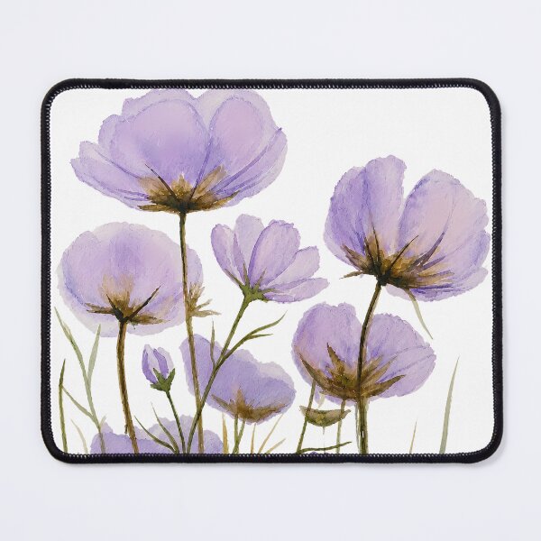 Item preview, Watercolor Wildflower Print - Botanical Illustration in Pastel Tones on a Transparent Background designed and sold by SuperMama1973.