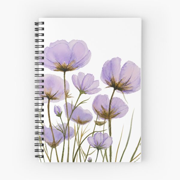Item preview, Watercolor Wildflower Print - Botanical Illustration in Pastel Tones on a Transparent Background designed and sold by SuperMama1973.