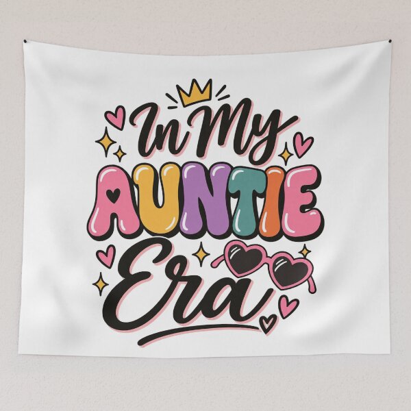 Item preview, In My Auntie Era Colorful Retro Aunt Gift Family Graphic Tee designed and sold by TM DESIGNS AND MORE.