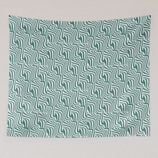 Item preview, Minimalist Green Wavy Abstract Pattern Aesthetic Design designed and sold by NikBrin Prevail .