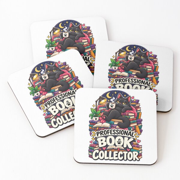 Item preview, Professional Book Collector Funny Black Cat Book Lover Reading Design designed and sold by CreativeLook25.