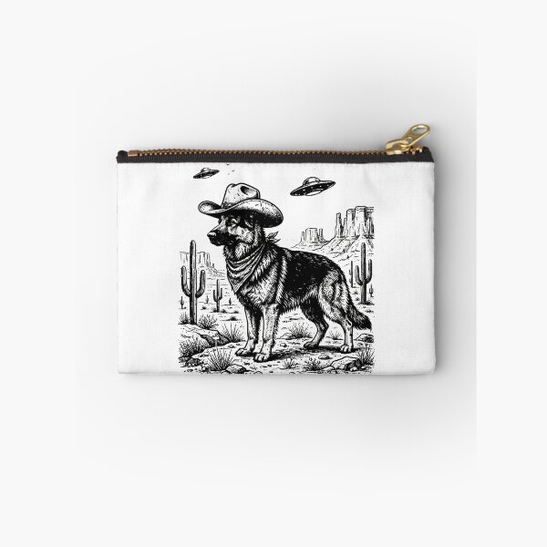 Item preview, Vintage Western Cowboy German Shepherd UFO in the Wild Desert designed and sold by SOUFIANE1991.