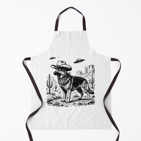Item preview, Vintage Western Cowboy German Shepherd UFO in the Wild Desert designed and sold by SOUFIANE1991.