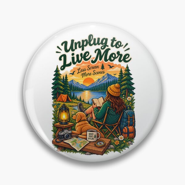 Item preview, Unplug to Live More – Less Screen More Scenes Camping Adventure designed and sold by alexcorporation.